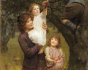 亚瑟 约翰 埃尔斯利 : Picking Apples